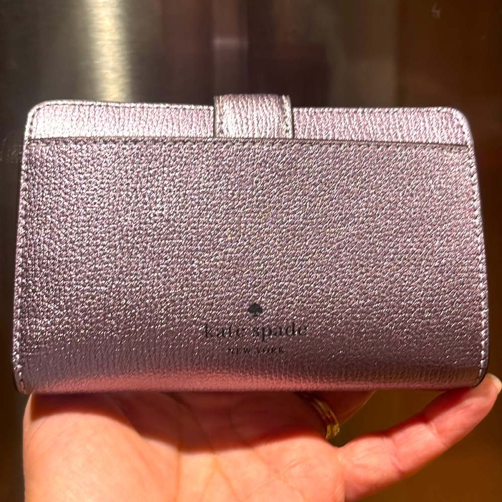 NWT Kate Spade Phoebe Metallic Medium Wallet. - Picture 2 of 5
